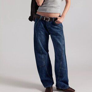 We The Free Highland Low-Rise Twisted Bowed Jeans